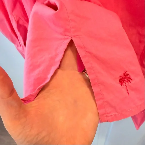 Lilly Pulitzer Hot Pink Button-Front Blouse - Picture 4 of 6